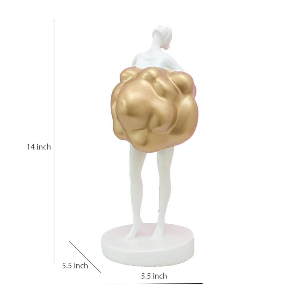 Ballerina Lady Sculpture White image