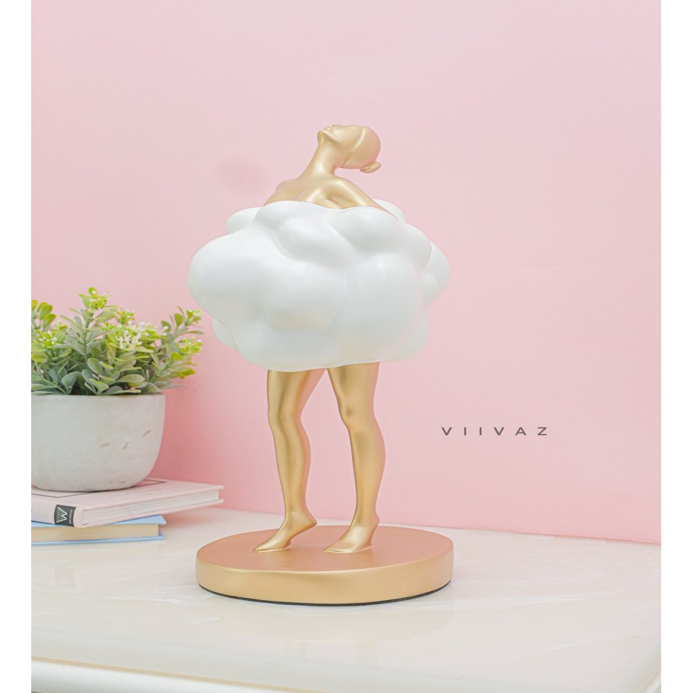 Ballerina Lady Sculpture Gold image