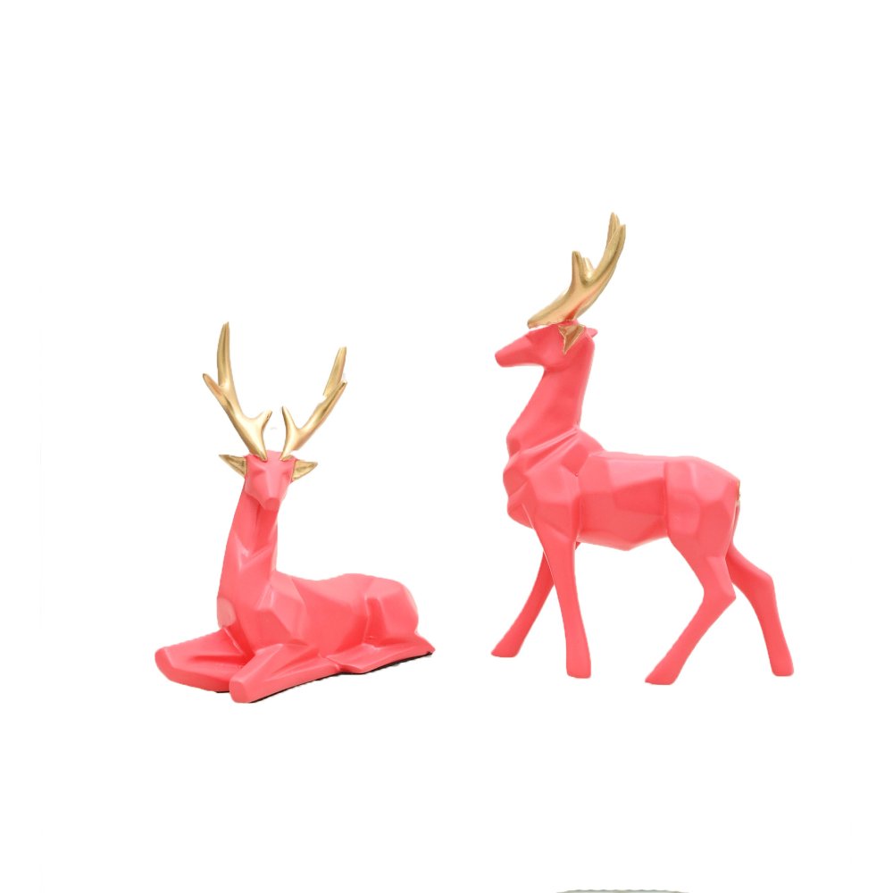 Artistic Deer Ferocia Pink Pair - Set of 2 image