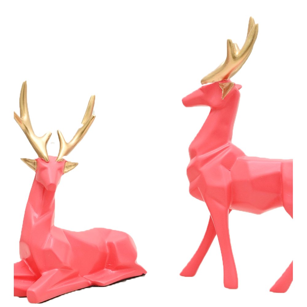 Artistic Deer Ferocia Pink Pair - Set of 2 image