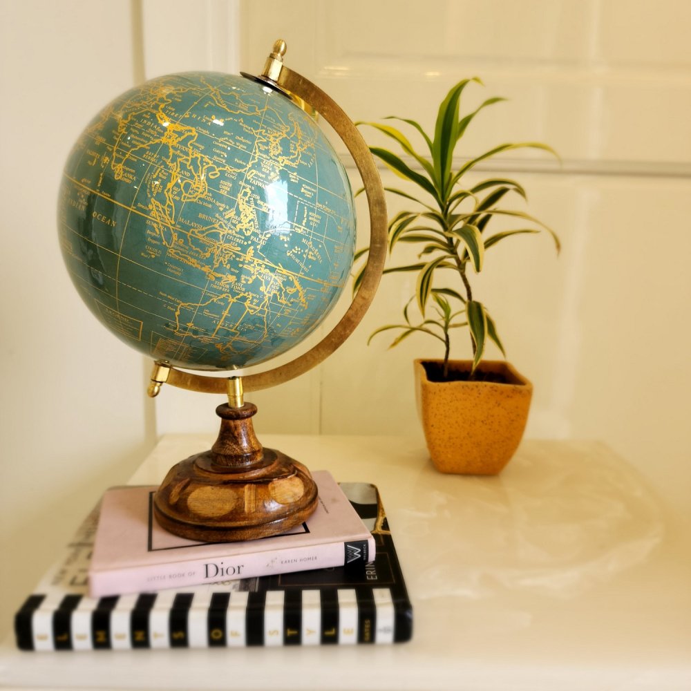 Morocco Laminated Bluish Green Globe image