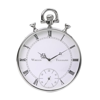Deviating Seconds Silver Wall Clock