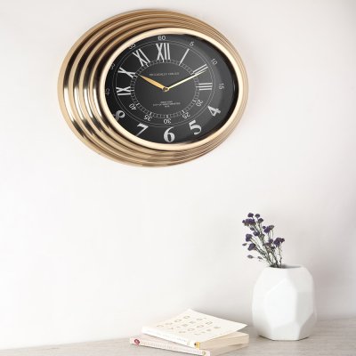 Gilded Ecliptic Gold Wall Clock