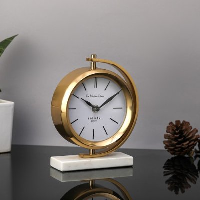 Marbellic  Gold clock Table Clock