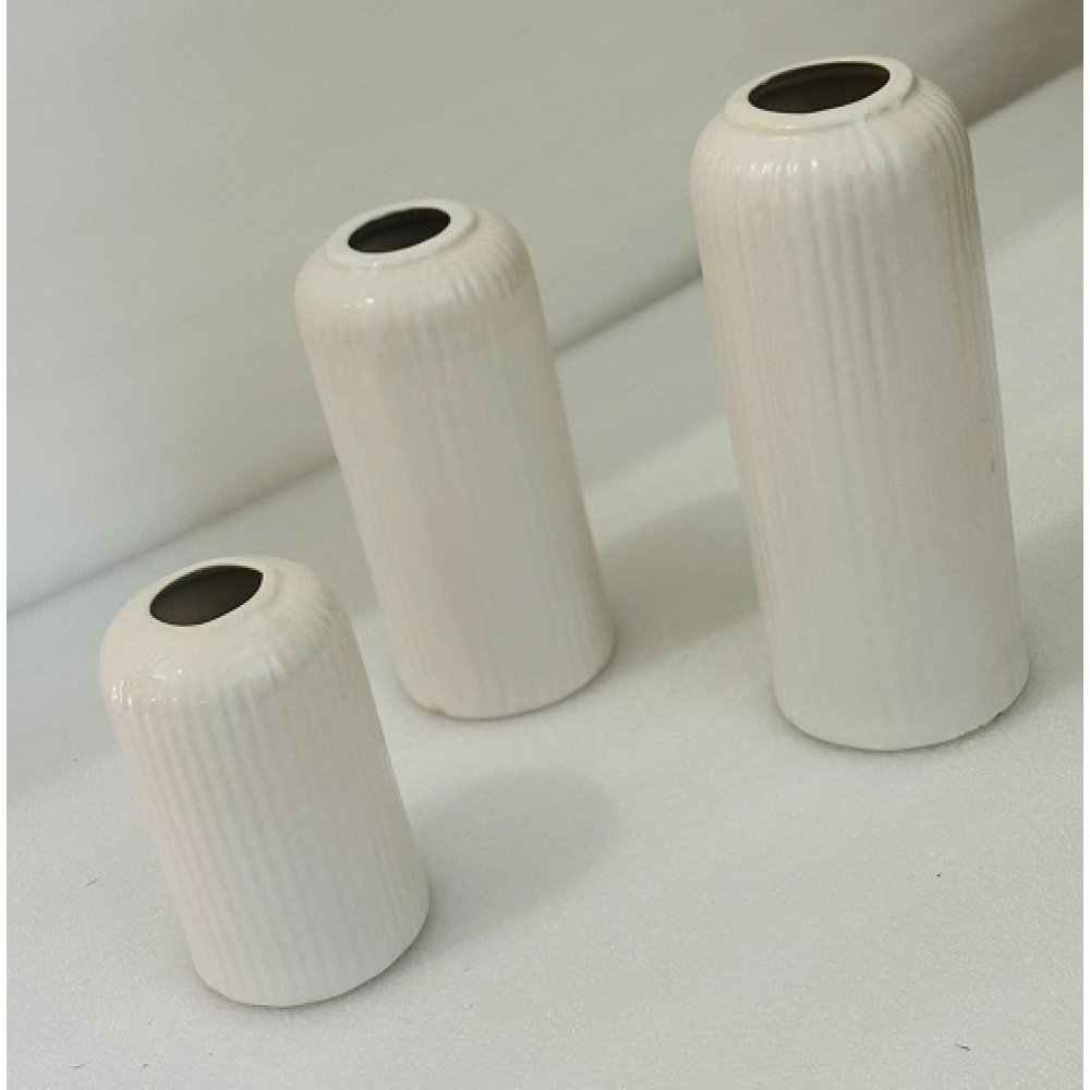 White Gang Vase Set of 3 image