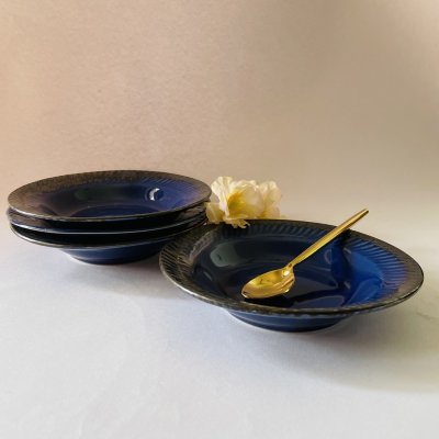 Deep Blue Pasta Plate Junior (Pack of 4 ) image