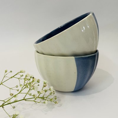 Blue & White Sweet Bowls - Pack of 2