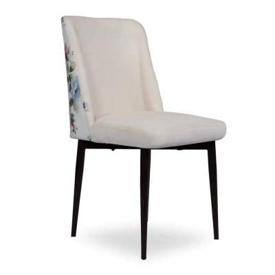 Emil Fabric Dining Chair In Cream Color image