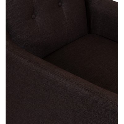 Otis Fabric Lounge Chair in Brown Color with Foot Stool image