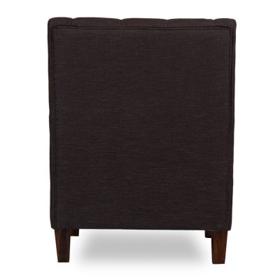 Otis Fabric Lounge Chair in Brown Color with Foot Stool image