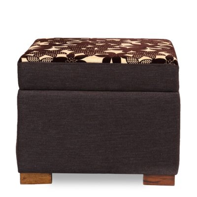 Otis Fabric Lounge Chair in Brown Color with Foot Stool image
