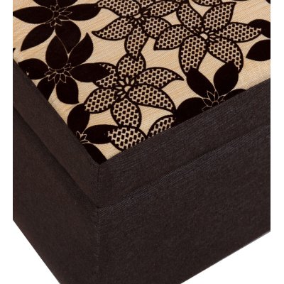 Otis Fabric Lounge Chair in Brown Color with Foot Stool image