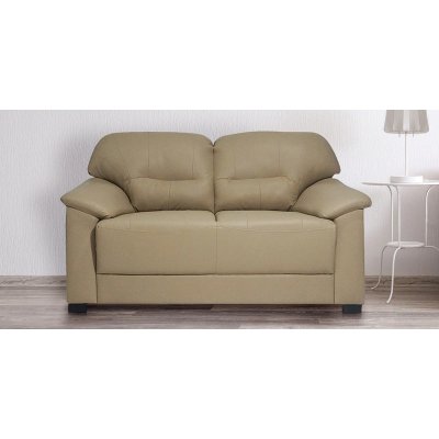 Croma Leatherette 2 Seater Sofa in Light Beige Color