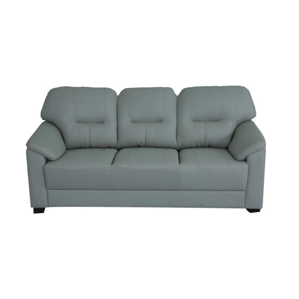 Croma Leatherette 3 Seater Sofa in Grey Color image