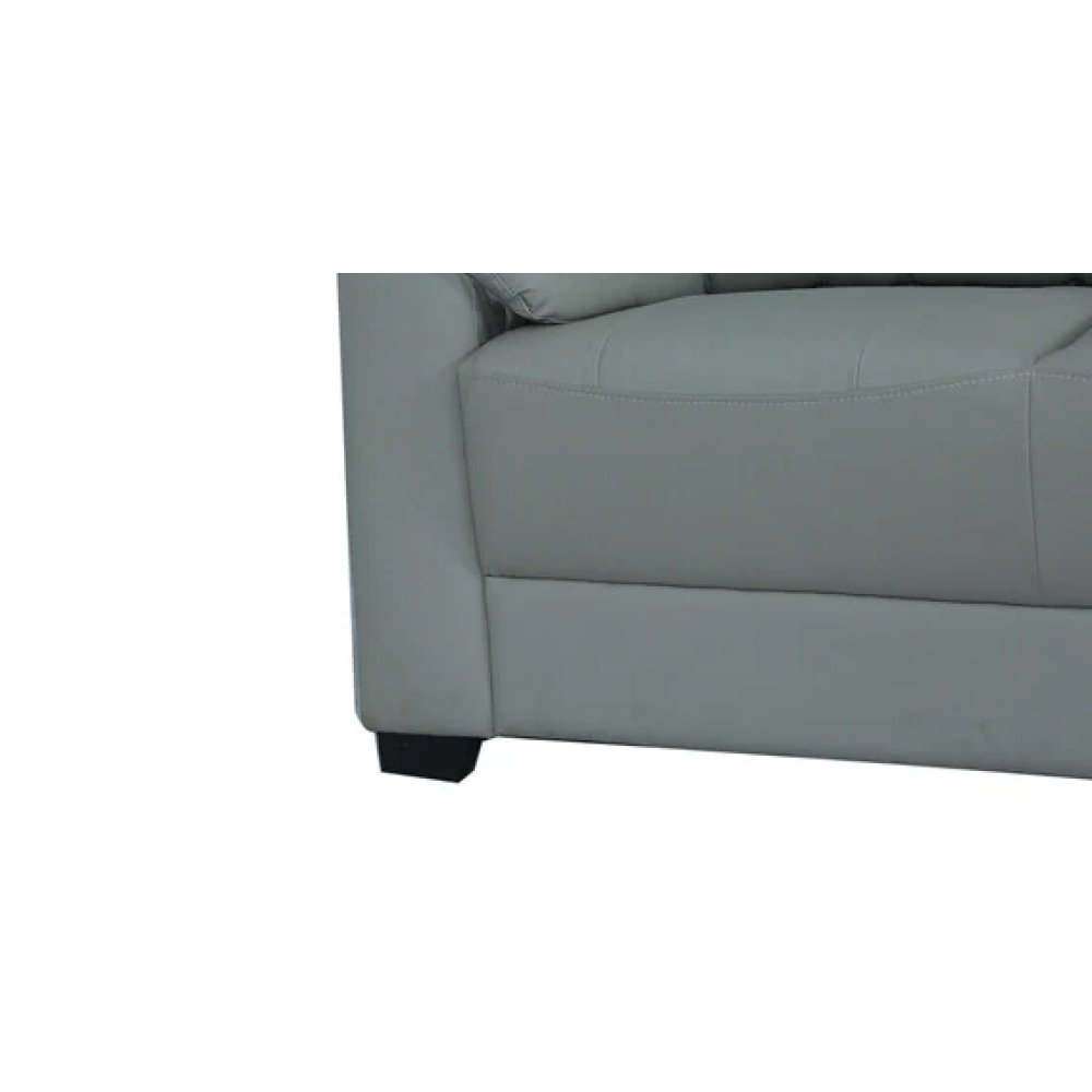 Croma Leatherette 3 Seater Sofa in Grey Color image