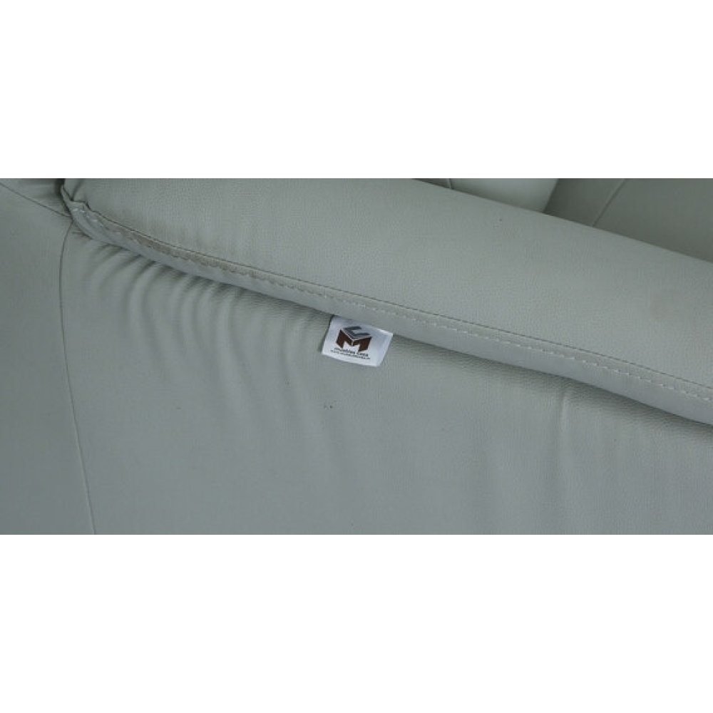 Croma Leatherette 3 Seater Sofa in Grey Color image