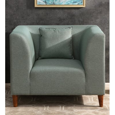 Armando Fabric 1 Seater Sofa In Grey Color