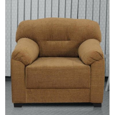 Colton Fabric 1 Seater Sofa in Coffee Brown Color