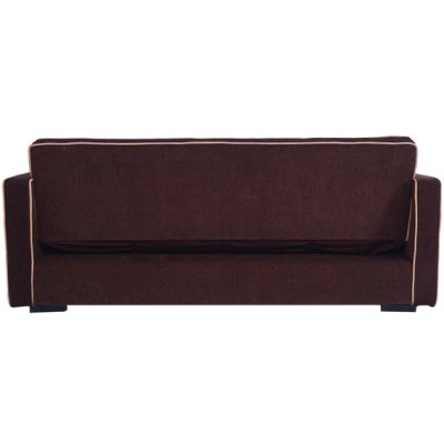 Russell Fabric Convertible Sofa Cum Bed in Dark Brown Colour image