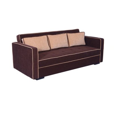 Russell Fabric Convertible Sofa Cum Bed in Dark Brown Colour image