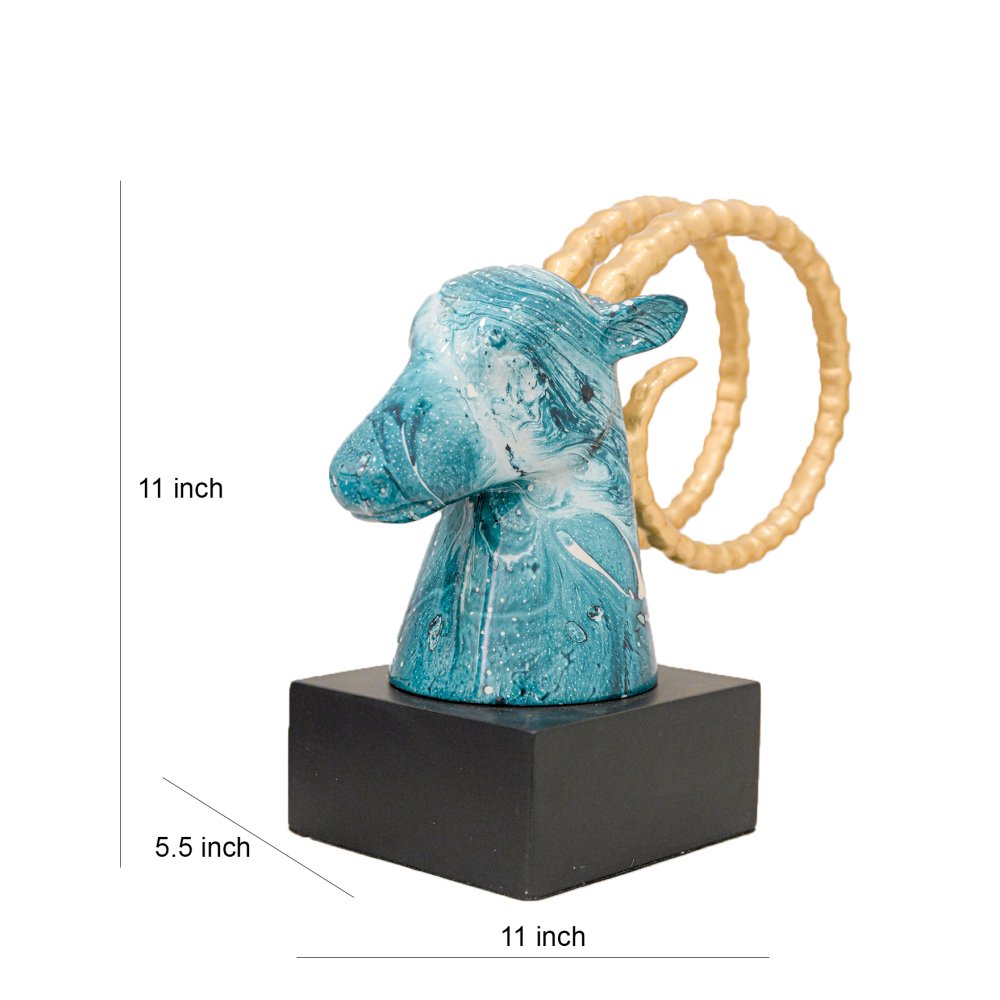 Abstract Stag Deer With Base Abstract Blue image