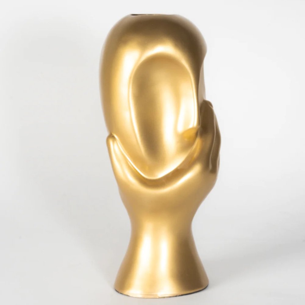 Fancy Face Vase Golden image