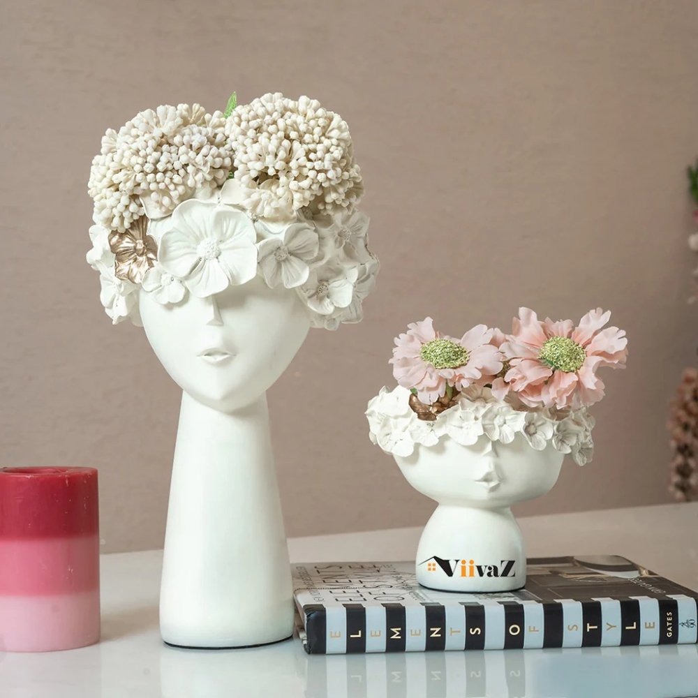 Adorable Tiara Vases Off White Set of 2 image