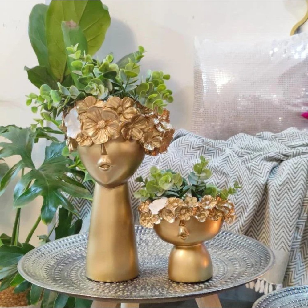 Adorable Tiara Vases Golden Set of 2 image