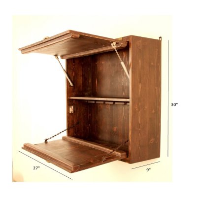 Vintage Wall Mount Bar Cabinet image