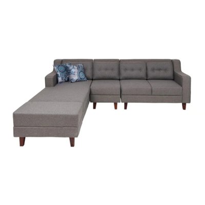 Alonis 6 Seater LHS Sectional Sofa In Ottoman Grey Colour image