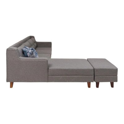 Alonis 6 Seater LHS Sectional Sofa In Ottoman Grey Colour image