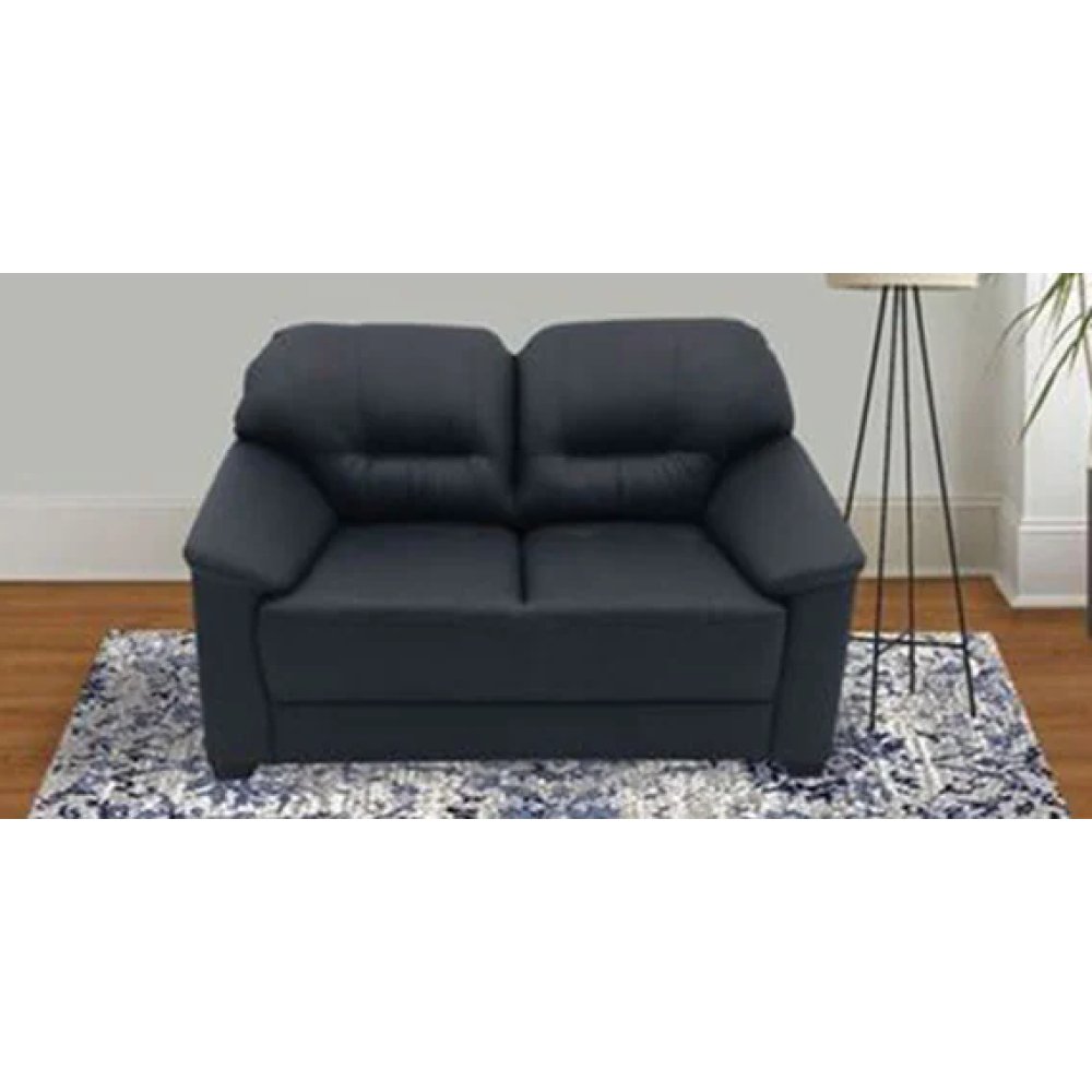 Croma Leatherette 2 Seater Sofa in Dark Blue Color image