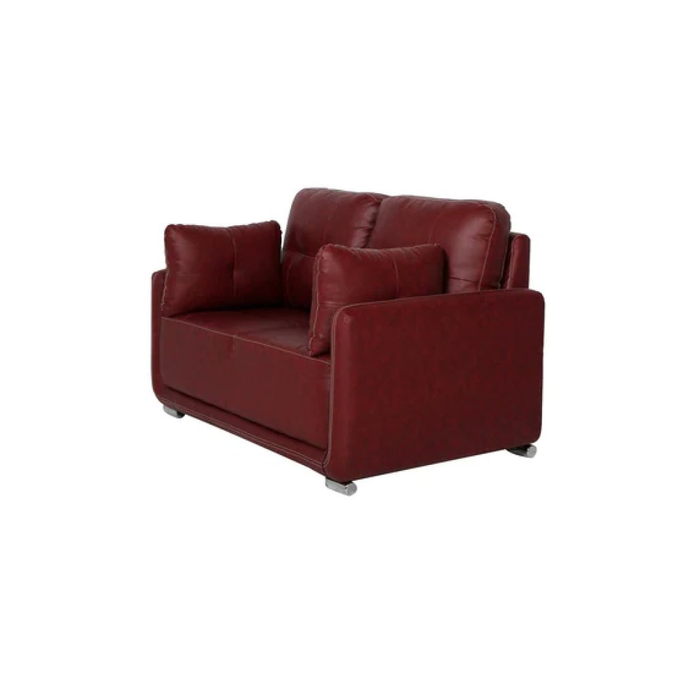 Cedar Leatherette 2 Seater Sofa in Cherry Brown Color image