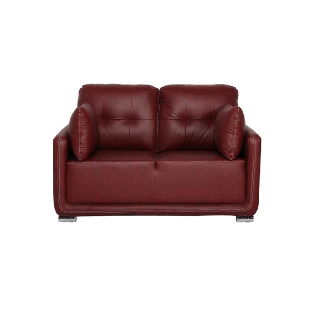 Cedar Leatherette 2 Seater Sofa in Cherry Brown Color image