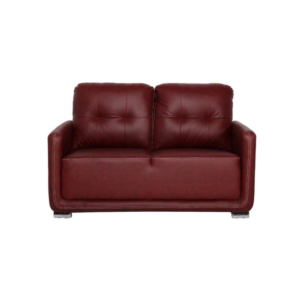 Cedar Leatherette 2 Seater Sofa in Cherry Brown Color image