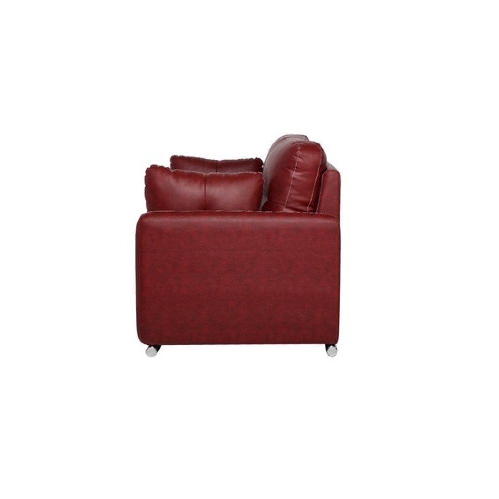 Cedar Leatherette 2 Seater Sofa in Cherry Brown Color image