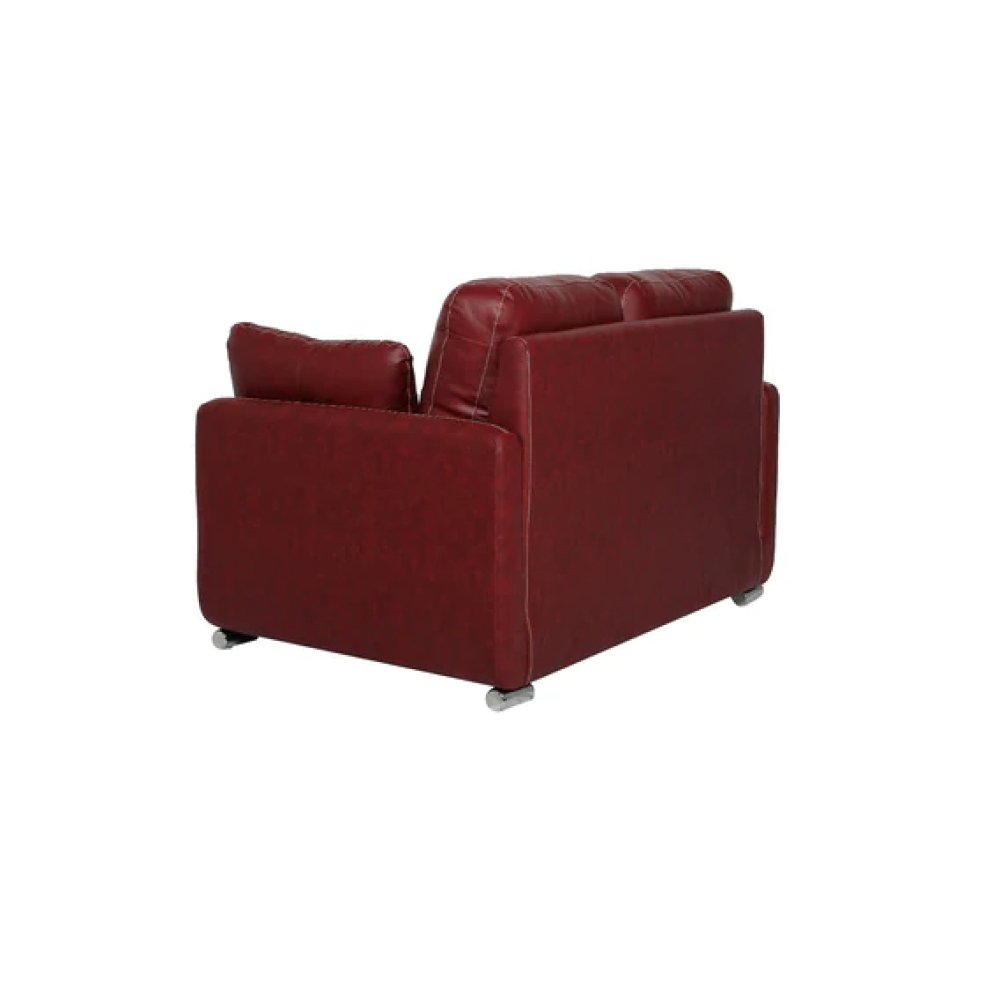 Cedar Leatherette 2 Seater Sofa in Cherry Brown Color image