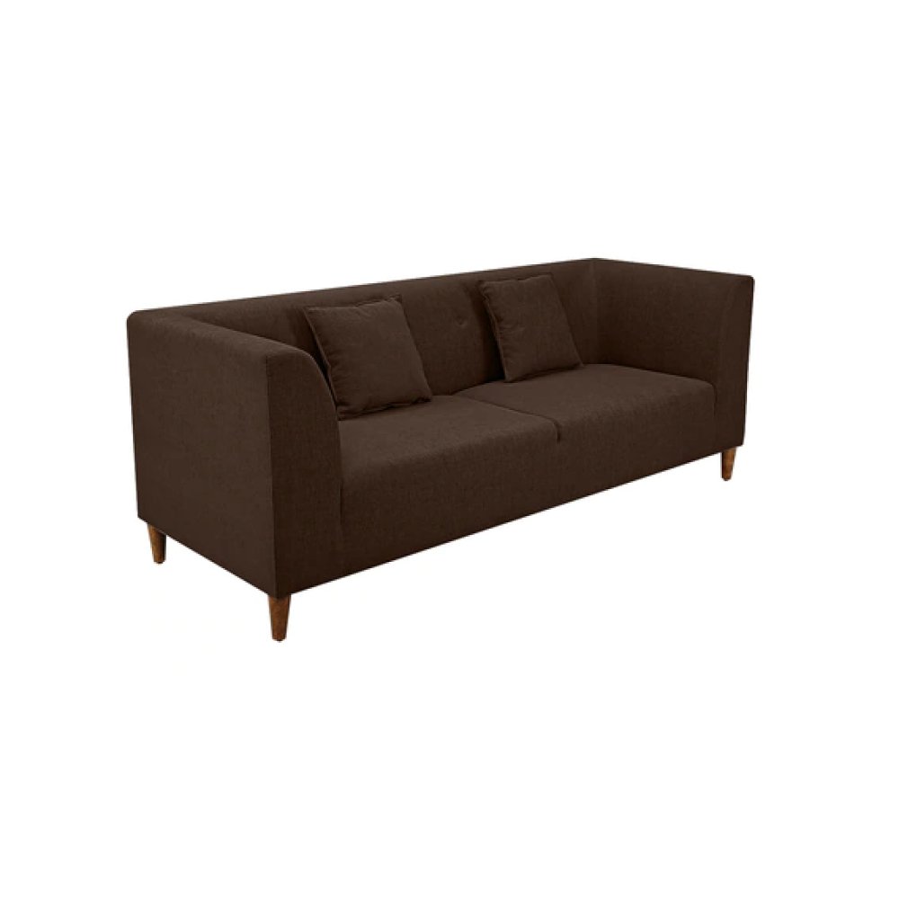 Armando Fabric 3 Seater Sofa In Brown Color image