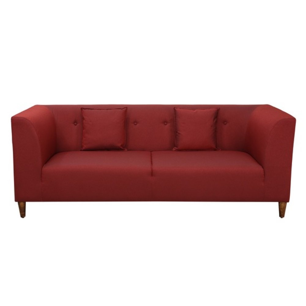 Armando Fabric 3 Seater Sofa In Red Color image