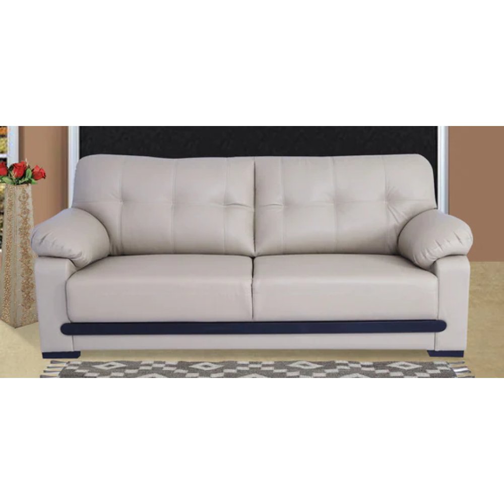 Montario Leatherette 3 Seater Sofa in Beige Colour image