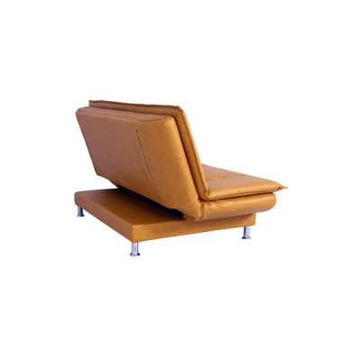 Dolphin Leatherette Convertible Sofa Cum Bed in Yellow Colour image