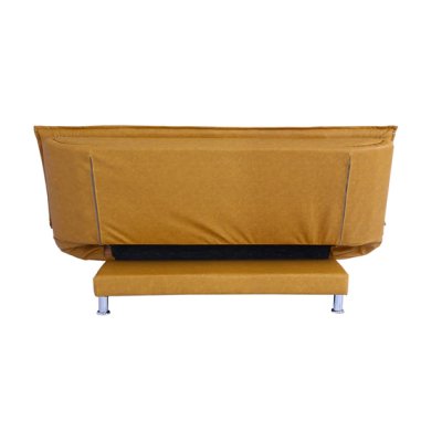 Dolphin Leatherette Convertible Sofa Cum Bed in Yellow Colour image