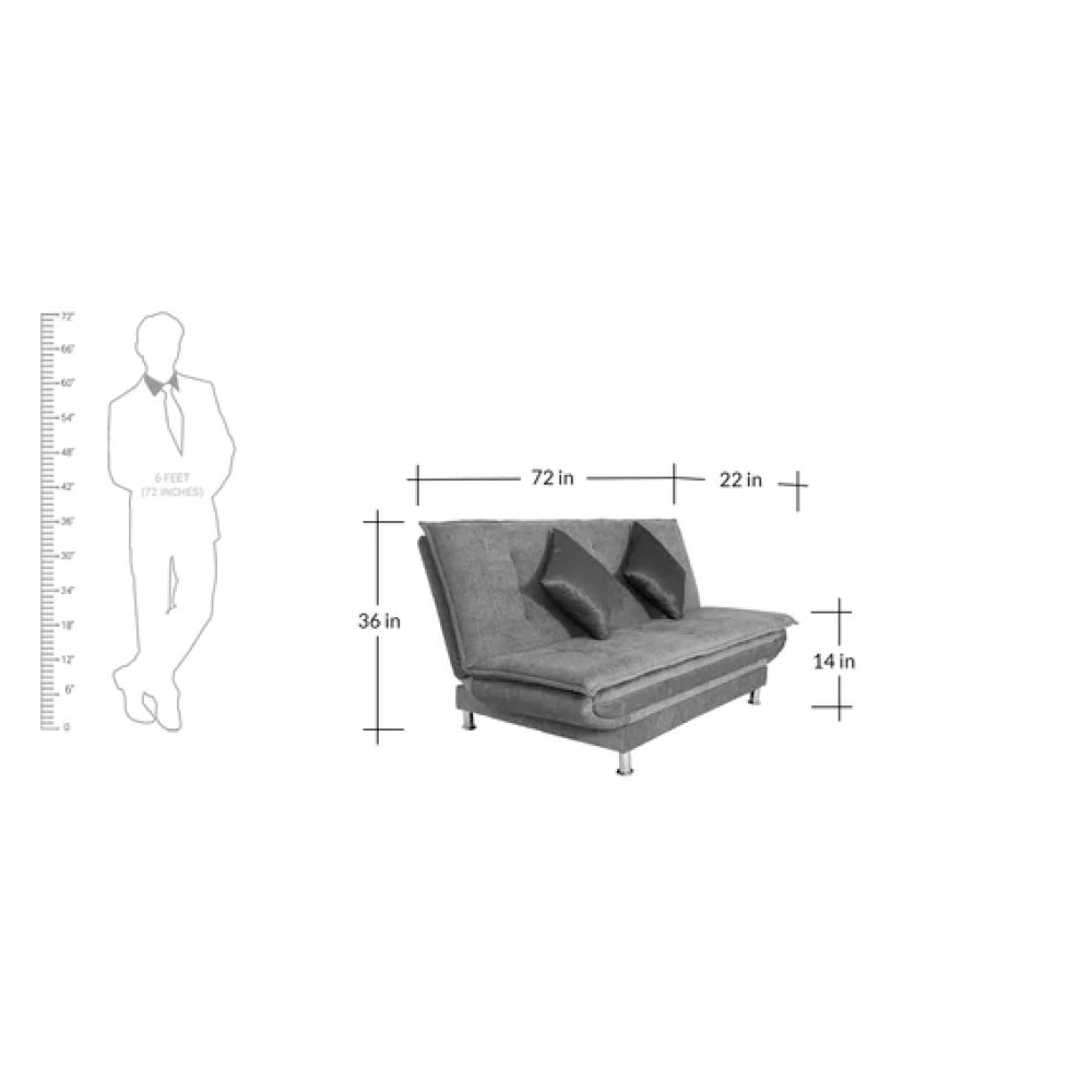 Dolphin Leatherette Convertible Sofa Cum Bed in Yellow Colour image