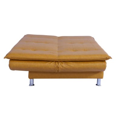 Dolphin Leatherette Convertible Sofa Cum Bed in Yellow Colour image
