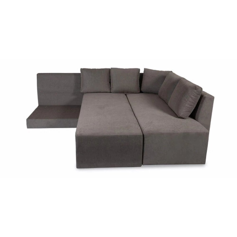 Eva Fabric Pull-Out Sofa Cum Bed in Grey Colour image