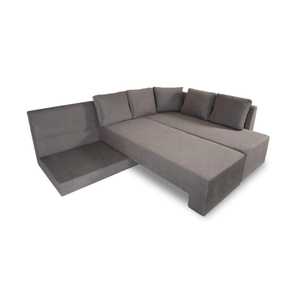 Eva Fabric Pull-Out Sofa Cum Bed in Grey Colour image