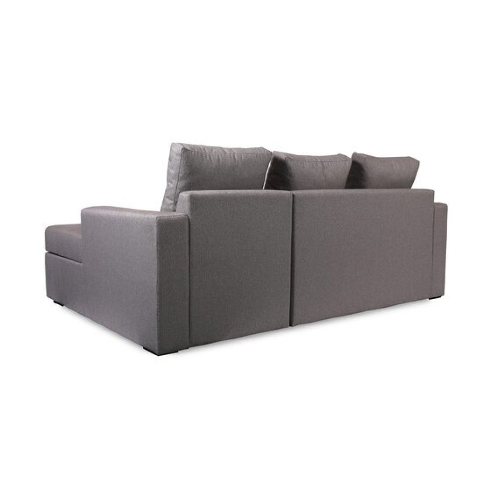 Luke Fabric RHS Pull-Out Sofa Cum Bed in Dark Grey Colour with Storage image