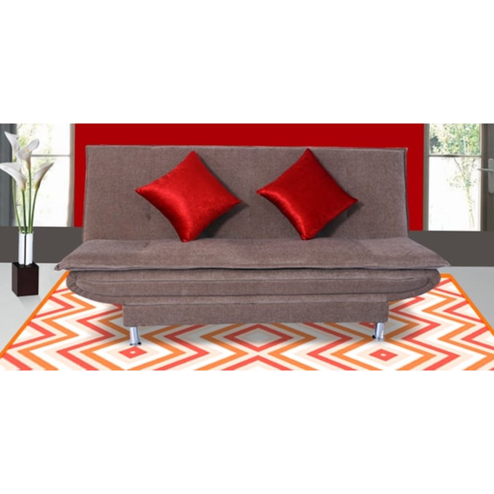 Dolphin Convertible Sofa Cum Bed in Light Brown Colour image