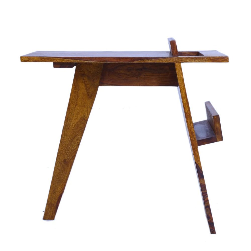 Alfa Sheesham Wood End Table in Walnut Finish image