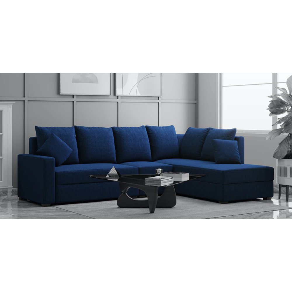 Jordan Fabric LHS Sectional Sofa in Blue Colour image